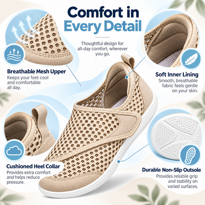 2026 ComfortStep™ Extra Wide Toe Adjustable Walking Shoes – Lightweight, Breathable & Non-Slip