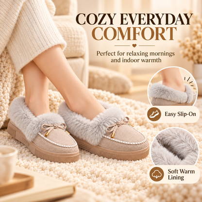 2026 Women's Cozy Winter Ankle Boots – Warm Furry Bow Style