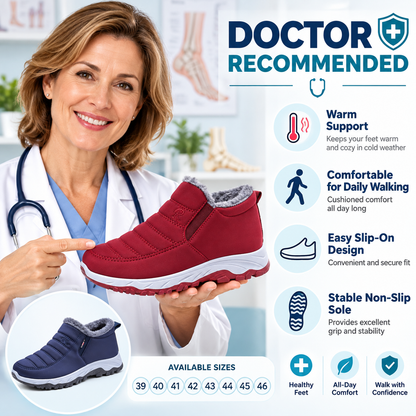 Women’s Comfort Winter Boots – Warm Fleece-Lined Everyday Walking Shoes