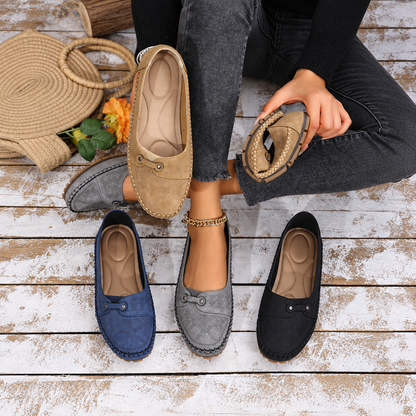 Women’s Vintage Comfort Slip-On Flats – Lightweight & Flexible