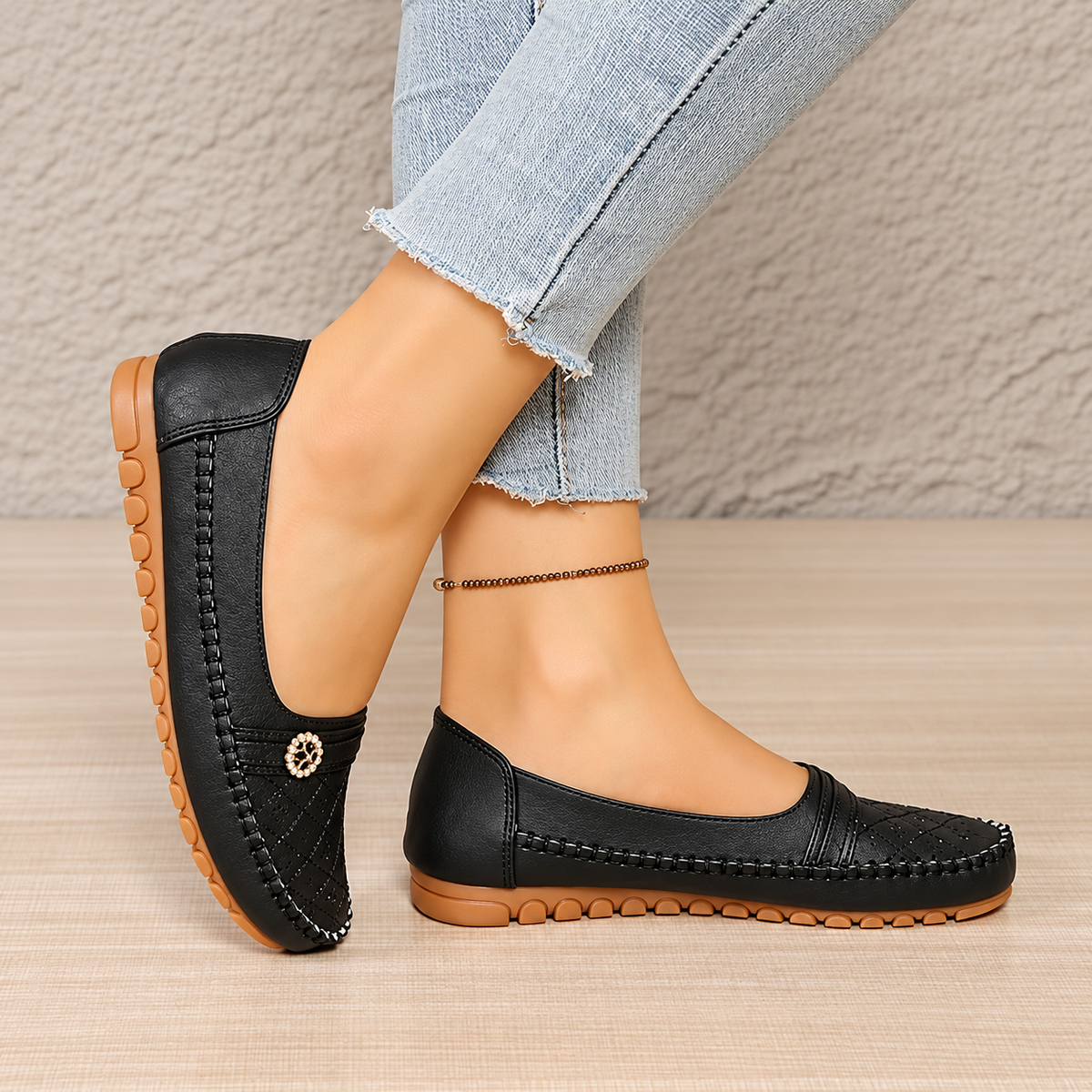 Women’s Quilted Slip-On Loafers | Lightweight Comfort Flats