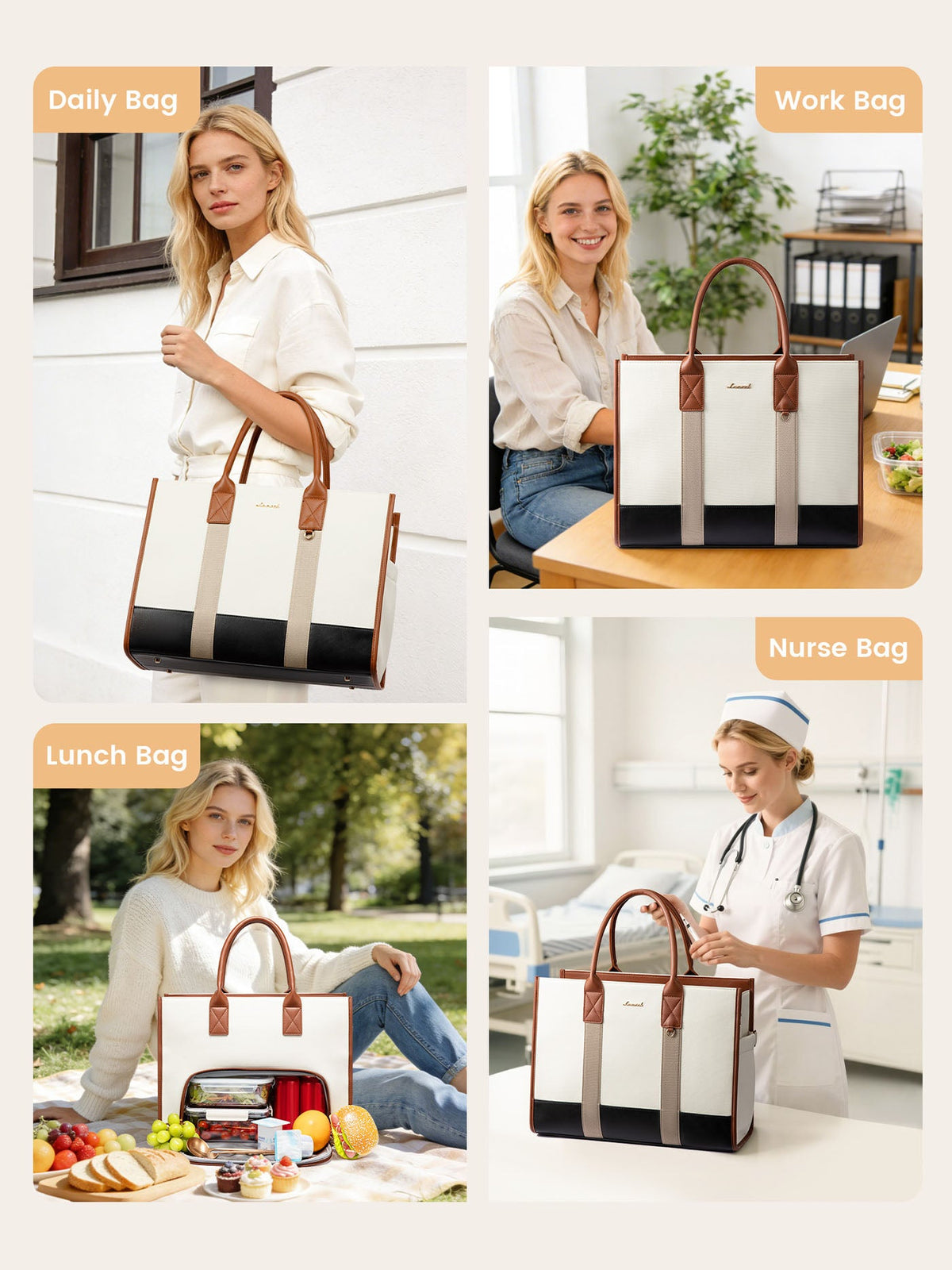 Lunch Compartment Tote Bag 15.6" 17.3"