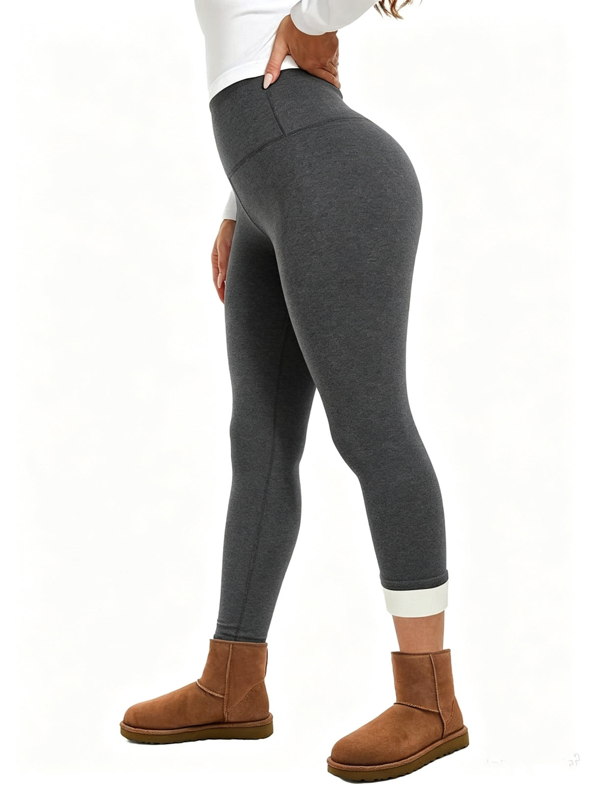 Fleece Lined Leggings Women - Thermal Winter Warm Thick Pants