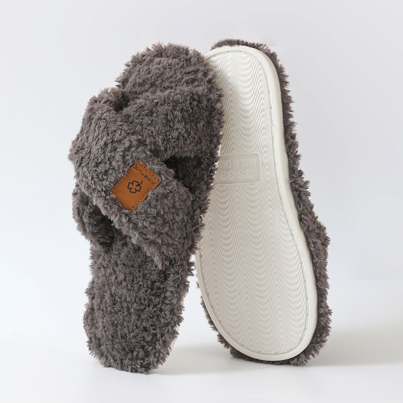 Women’s CloudSoft Crisscross Fuzzy Slippers