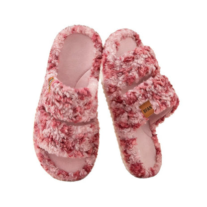 Unisex Cozy Plush Double-Strap House Slippers