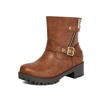 Women’s Everyday Side-Zip Buckle Boots