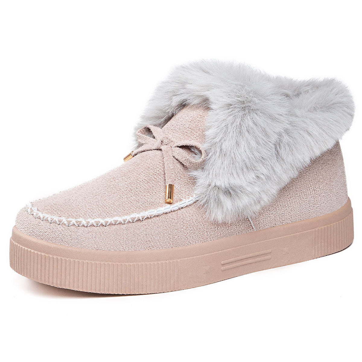2026 Women's Cozy Winter Ankle Boots – Warm Furry Bow Style