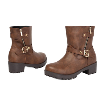 Women’s Everyday Side-Zip Buckle Boots
