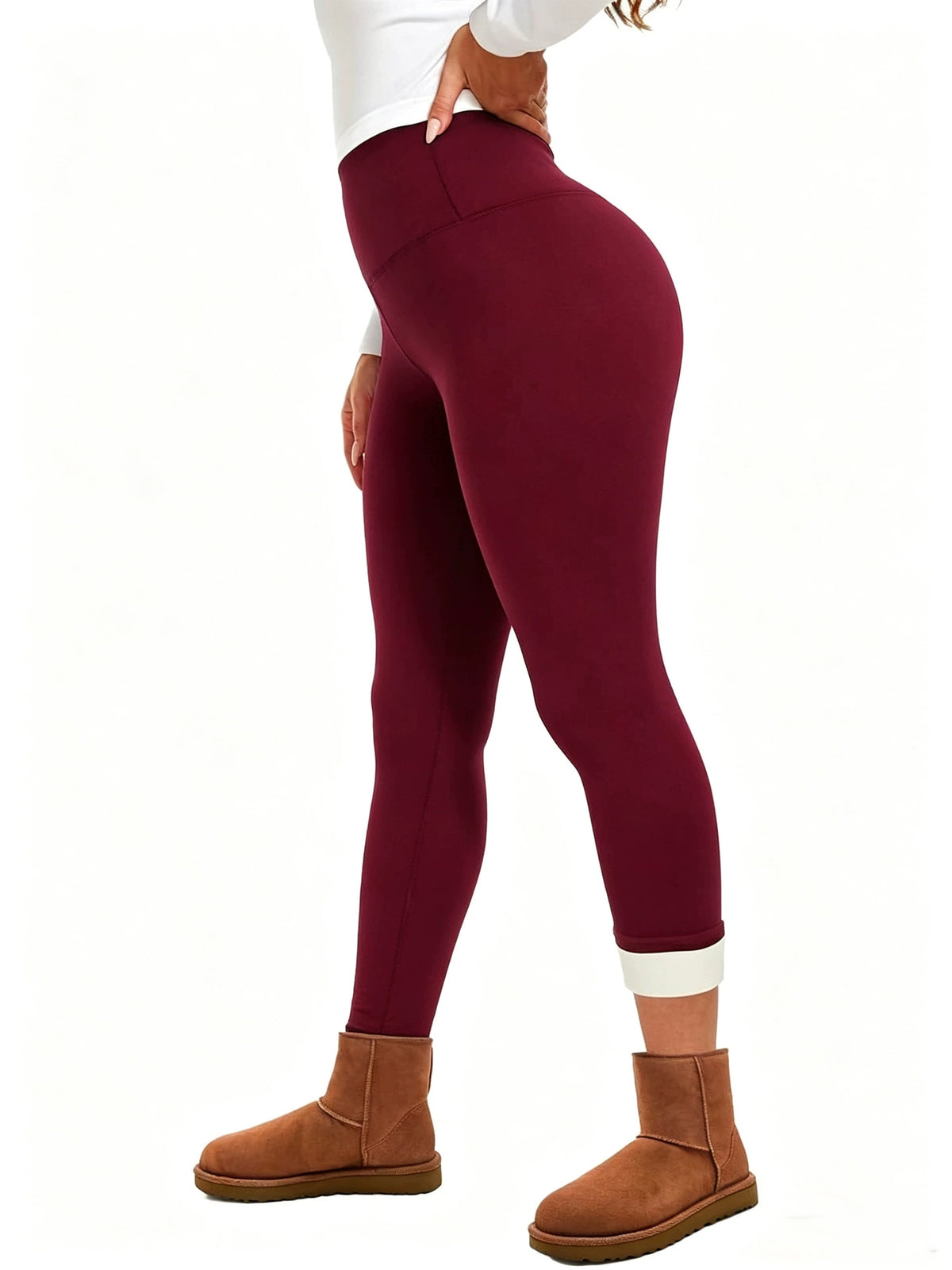 Fleece Lined Leggings Women - Thermal Winter Warm Thick Pants
