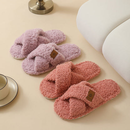 Women’s CloudSoft Crisscross Fuzzy Slippers