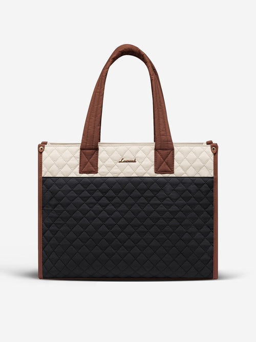 2Pcs Quilted Work Tote Bag, 15.6" 17.3"