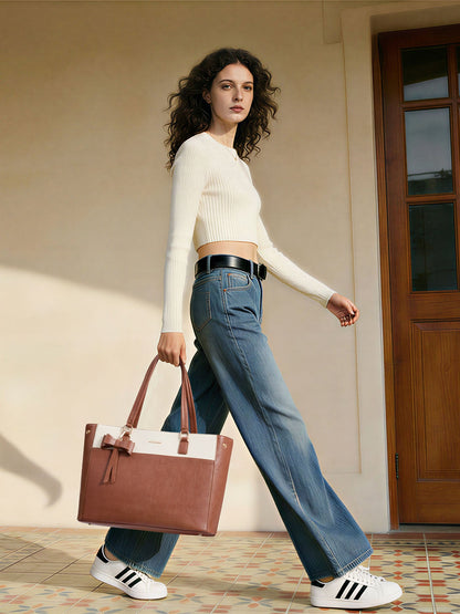 Lunch Compartment Work Tote Bag 15.6" 17.3"