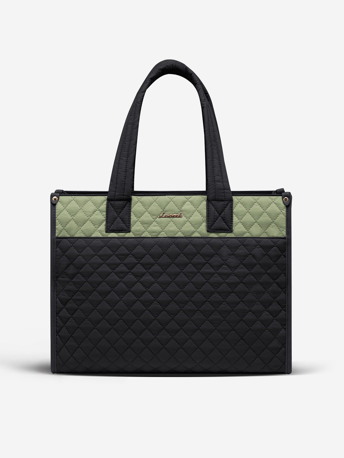 2Pcs Quilted Work Tote Bag, 15.6" 17.3"