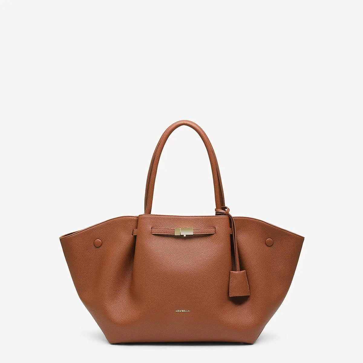 NEWBELLA Marella M Collapsible PU Leather Tote Bag with Magnetic Closure and Luggage Sleeve for Work and Travel #sohoch