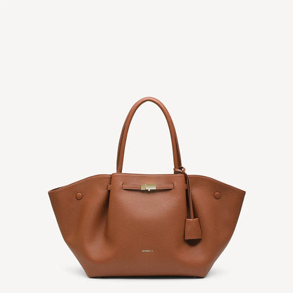 NEWBELLA Marella M Collapsible PU Leather Tote Bag with Magnetic Closure and Luggage Sleeve for Work and Travel #sohoch