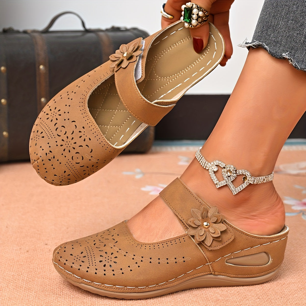 Orthopedic Wide-Toe Wedge Sandals – Lightweight & Non-Slip