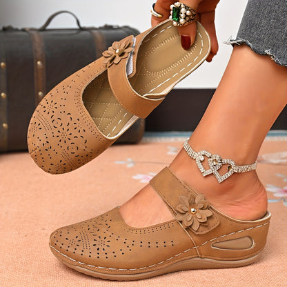 Orthopedic Wide-Toe Wedge Sandals – Lightweight & Non-Slip