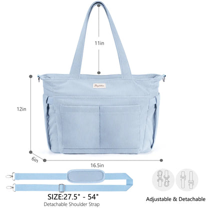 LeodoBag Women's Corduroy Laptop Work Tote