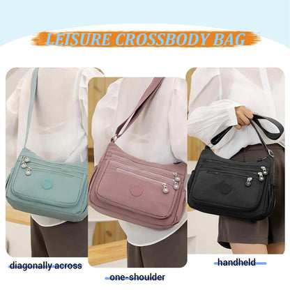 Women's Nylon Anti-Theft Crossbody & Shoulder Bag - Casual Messenger, Multi-Pocket Hands-Free Everyday Wallet, Ideal Gifts for Women (Mother's Day, Valentine's Day), Casual Messenger Bags