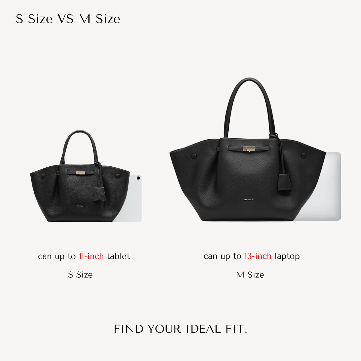NEWBELLA Marella M Collapsible PU Leather Tote Bag with Magnetic Closure and Luggage Sleeve for Work and Travel #sohoch