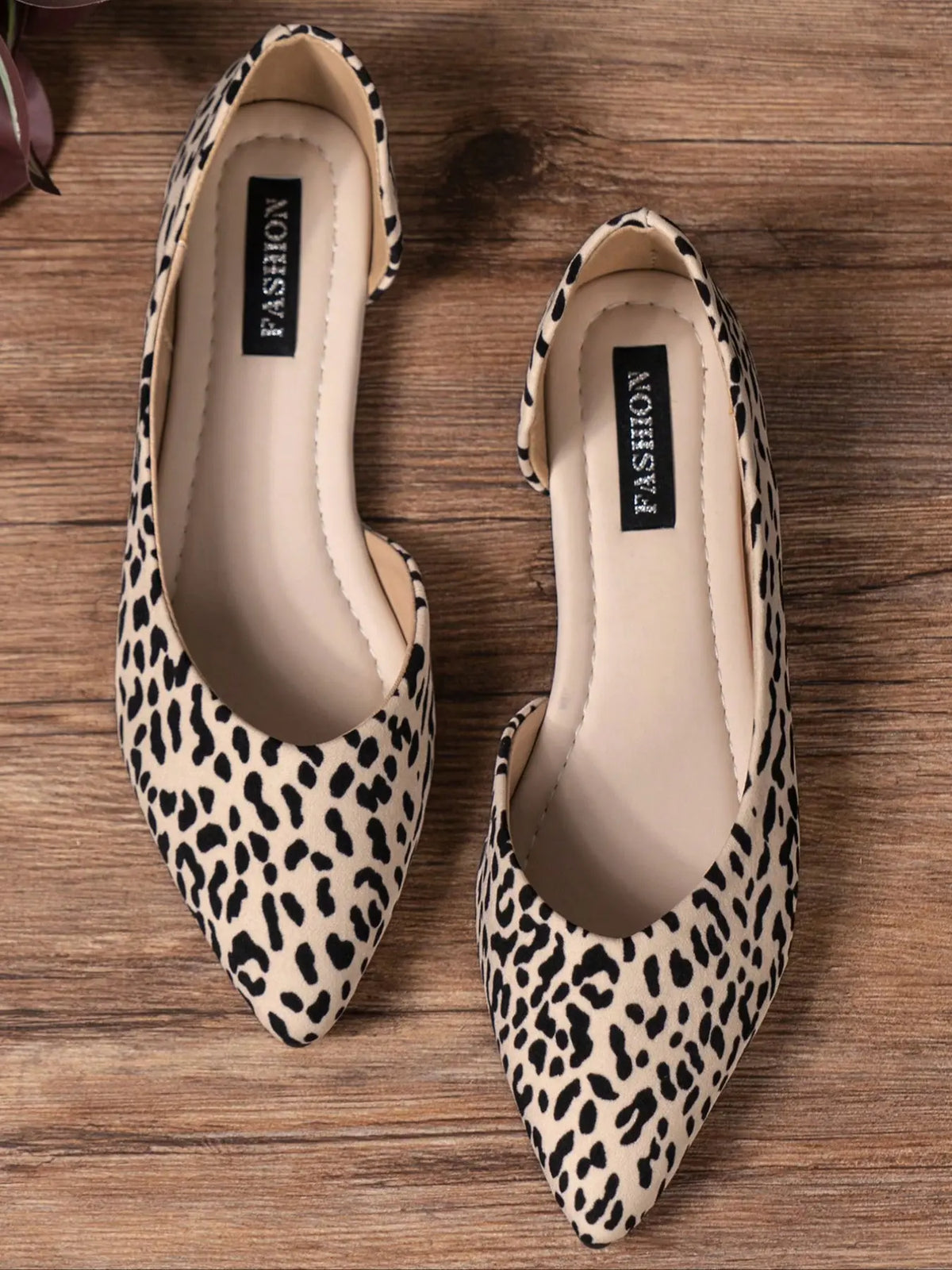 Damen Modische Colorblock Print Flats