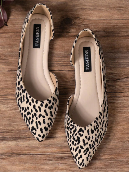 Damen Modische Colorblock Print Flats