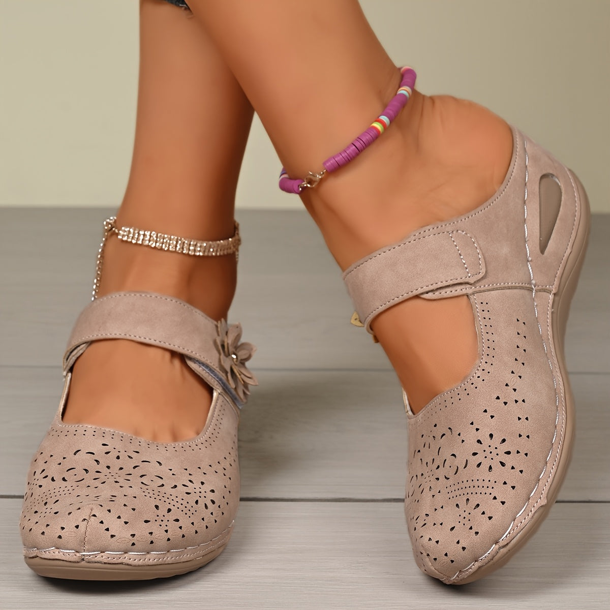 Orthopedic Wide-Toe Wedge Sandals – Lightweight & Non-Slip