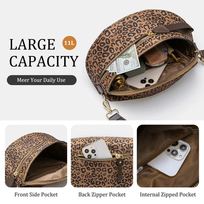 MEXS Bum Bag for Women 11L Crossbody Bags Fanny Packs Sling Belt Purse Waist Chest Shoulder Bag