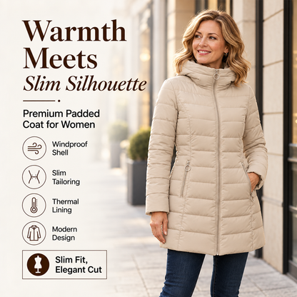 ❄️Warmth Without the Bulk | Women's Plush-Lined Hooded Mid-Length Coat⚡ Free Shipping
