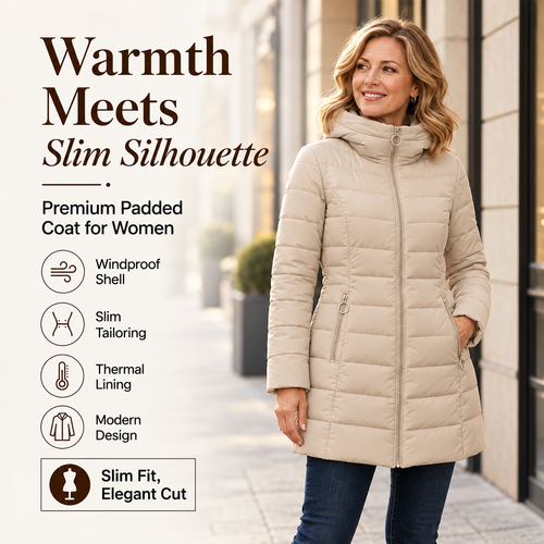 ❄️Warmth Without the Bulk | Women's Plush-Lined Hooded Mid-Length Coat⚡ Free Shipping
