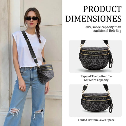 MEXS Bum Bag for Women 11L Crossbody Bags Fanny Packs Sling Belt Purse Waist Chest Shoulder Bag