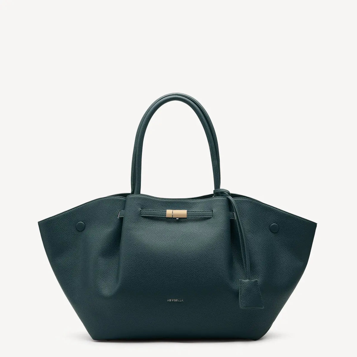 NEWBELLA Marella M Collapsible PU Leather Tote Bag with Magnetic Closure and Luggage Sleeve for Work and Travel #sohoch