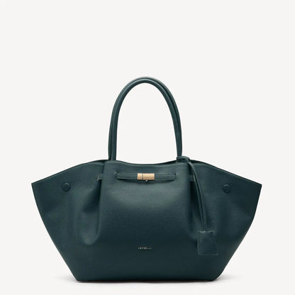 NEWBELLA Marella M Collapsible PU Leather Tote Bag with Magnetic Closure and Luggage Sleeve for Work and Travel #sohoch