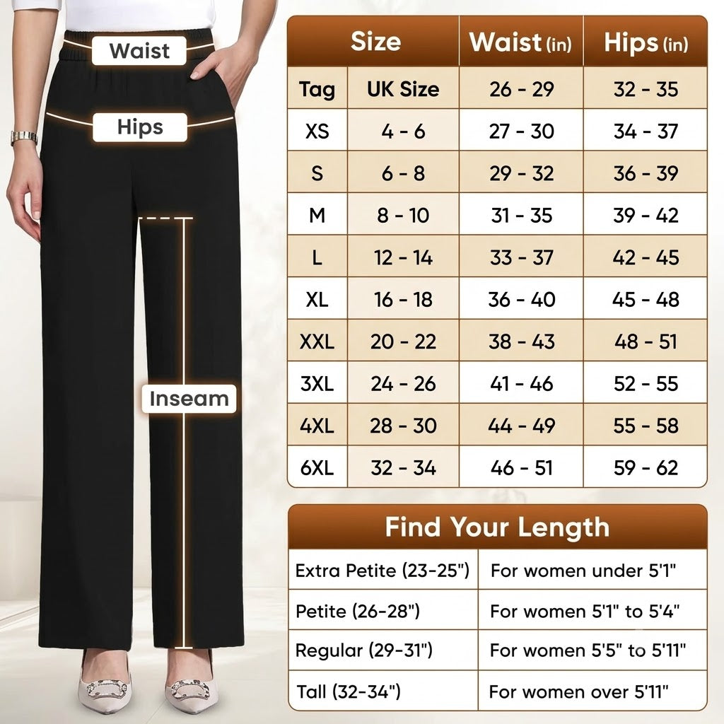 GlamorEase – Perfekt fallende High-Rise Stretchhose zum Hineinschlüpfen
