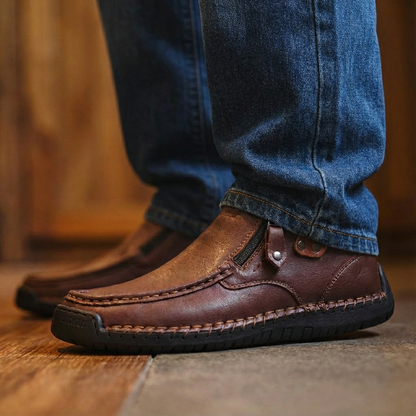Last Day 55% OFF🔥Men's Handcrafted Vintage Genuine Leather Lightweight Ankle Chukka Boots