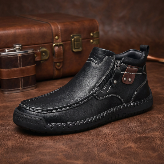 Last Day 55% OFF🔥Men's Handcrafted Vintage Genuine Leather Lightweight Ankle Chukka Boots