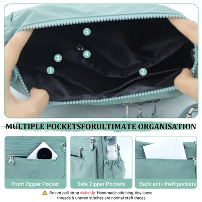 Women's Nylon Anti-Theft Crossbody & Shoulder Bag - Casual Messenger, Multi-Pocket Hands-Free Everyday Wallet, Ideal Gifts for Women (Mother's Day, Valentine's Day), Casual Messenger Bags