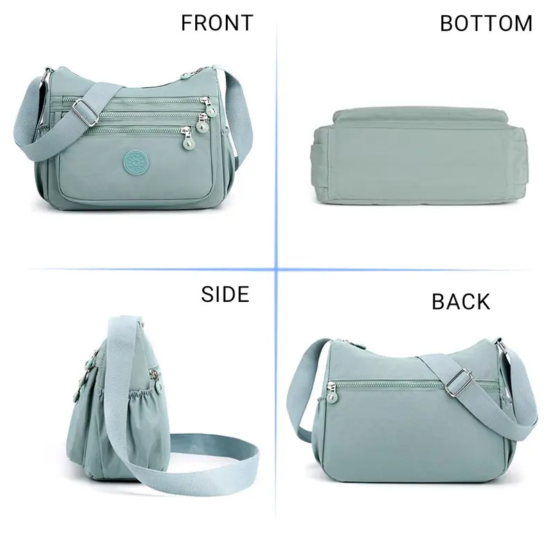 Women's Nylon Anti-Theft Crossbody & Shoulder Bag - Casual Messenger, Multi-Pocket Hands-Free Everyday Wallet, Ideal Gifts for Women (Mother's Day, Valentine's Day), Casual Messenger Bags