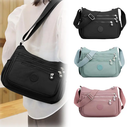 Women's Nylon Anti-Theft Crossbody & Shoulder Bag - Casual Messenger, Multi-Pocket Hands-Free Everyday Wallet, Ideal Gifts for Women (Mother's Day, Valentine's Day), Casual Messenger Bags