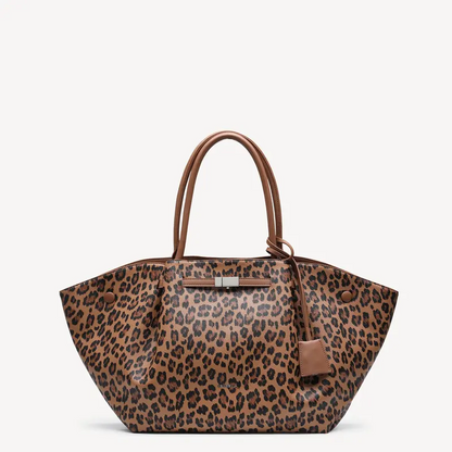 NEWBELLA Marella M Collapsible PU Leather Tote Bag with Magnetic Closure and Luggage Sleeve for Work and Travel #sohoch