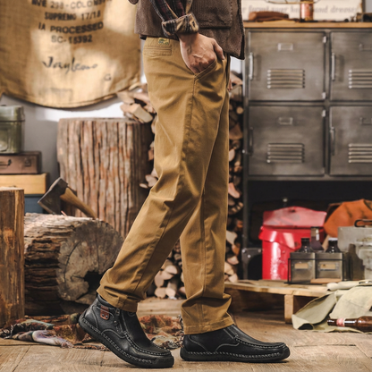 Last Day 55% OFF🔥Men's Handcrafted Vintage Genuine Leather Lightweight Ankle Chukka Boots