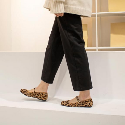 Knit Mary Jane Flats – Square Toe Comfort Shoes for Women