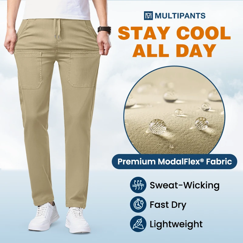 MultiPants – 70 % RABATT – Hochelastische, strapazierfähige Cargohose mit mehreren Taschen