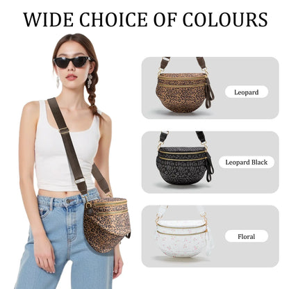 MEXS Bum Bag for Women 11L Crossbody Bags Fanny Packs Sling Belt Purse Waist Chest Shoulder Bag