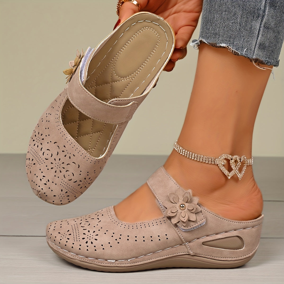 Orthopedic Wide-Toe Wedge Sandals – Lightweight & Non-Slip