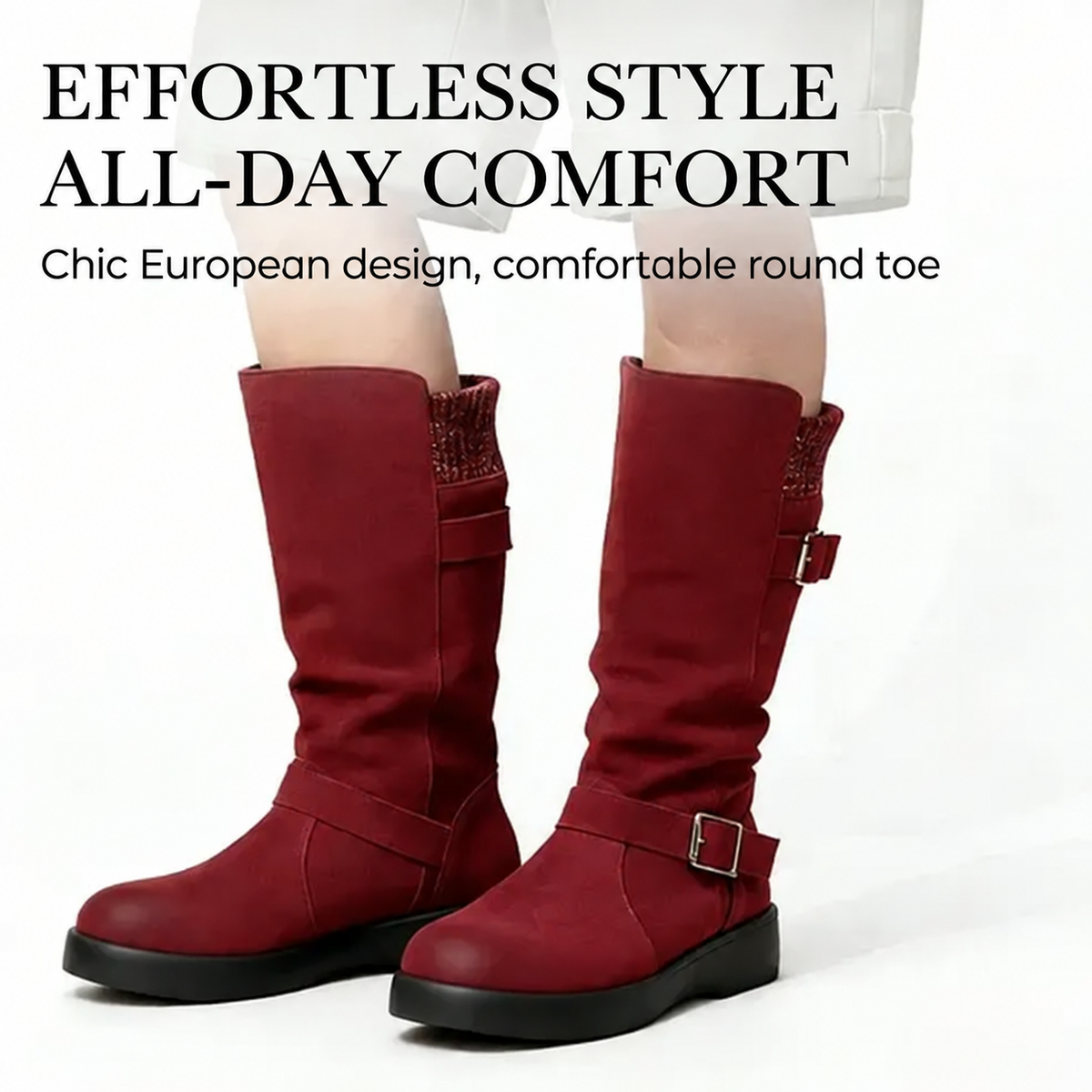 🔥 Last Day: 60% Off! ⏰👢 Women’s Mid-Calf Slouch Boots 🎁