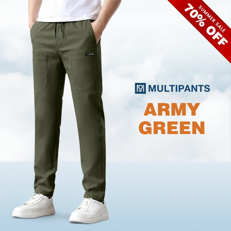 MultiPants – 70 % RABATT – Hochelastische, strapazierfähige Cargohose mit mehreren Taschen