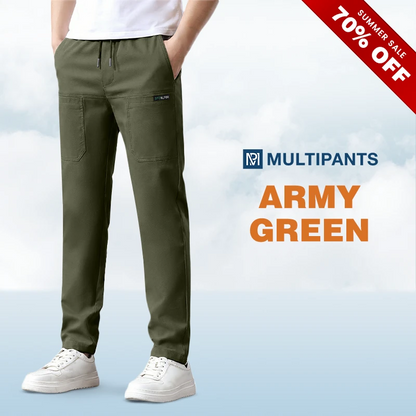 MultiPants – 70 % RABATT – Hochelastische, strapazierfähige Cargohose mit mehreren Taschen