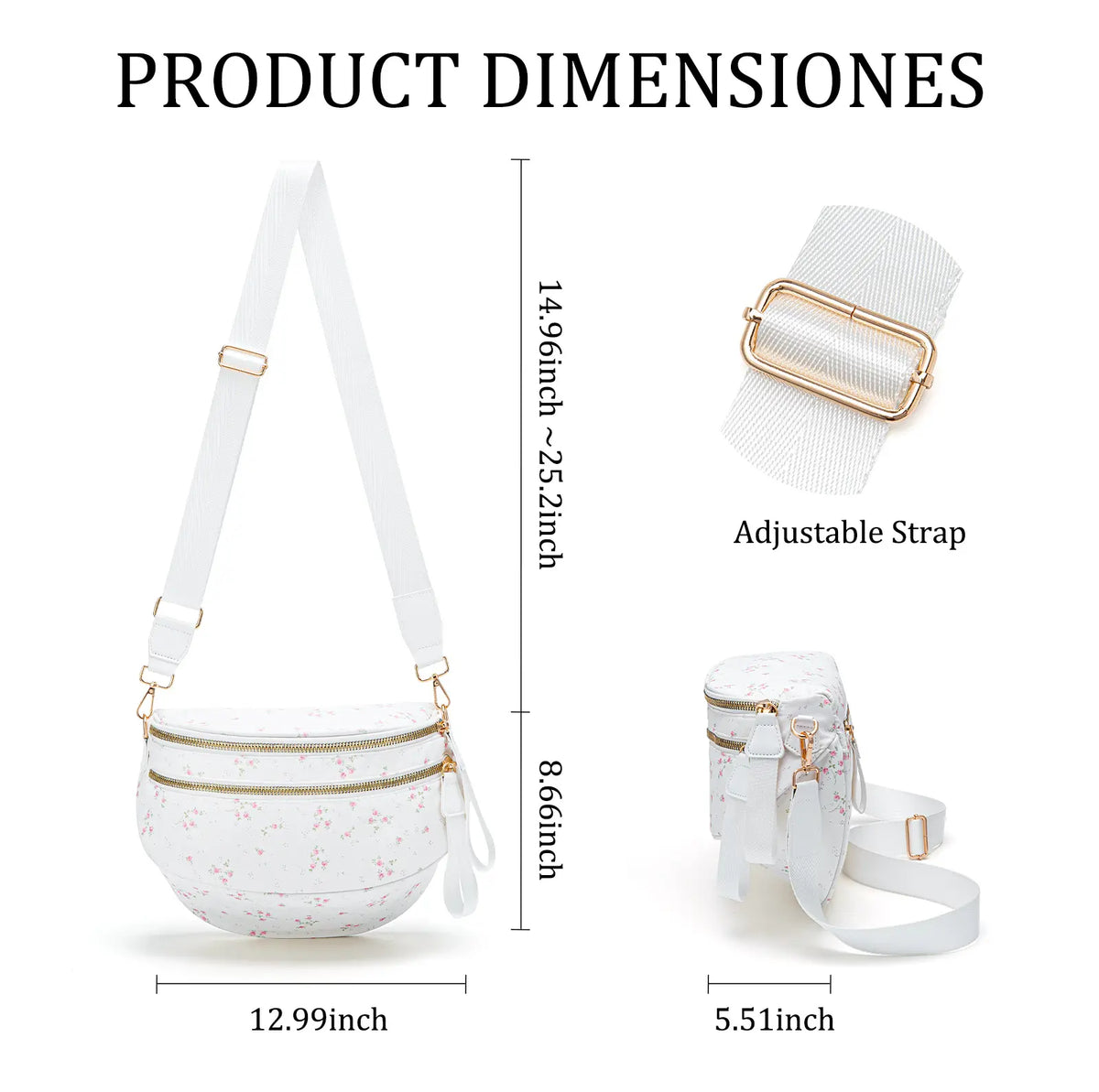 MEXS Bum Bag for Women 11L Crossbody Bags Fanny Packs Sling Belt Purse Waist Chest Shoulder Bag