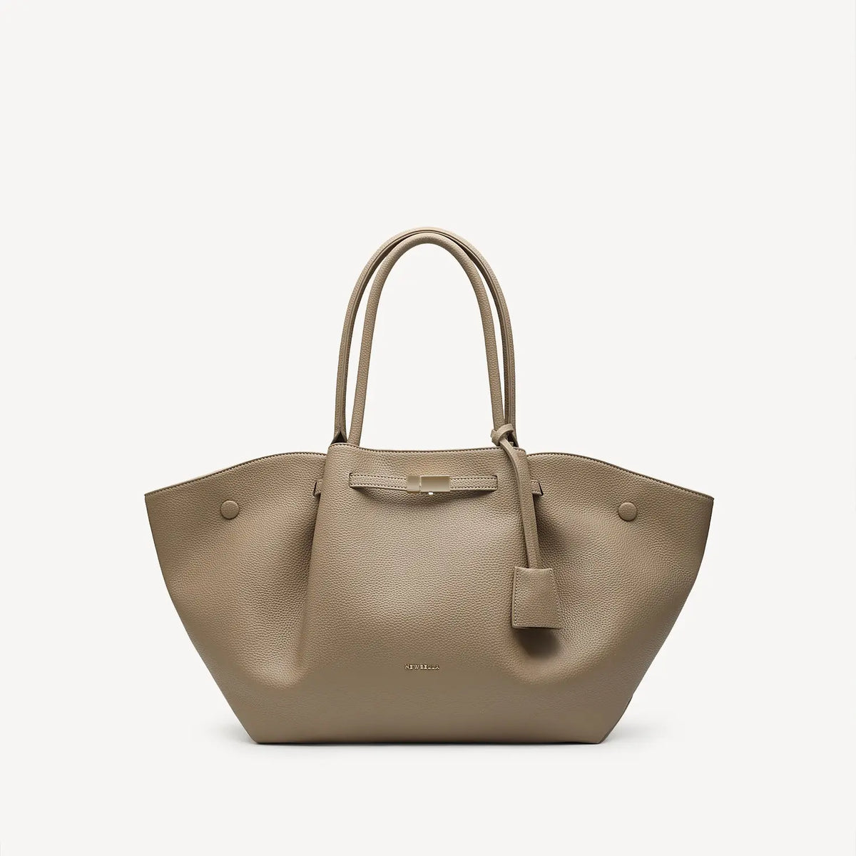 NEWBELLA Marella M Collapsible PU Leather Tote Bag with Magnetic Closure and Luggage Sleeve for Work and Travel #sohoch